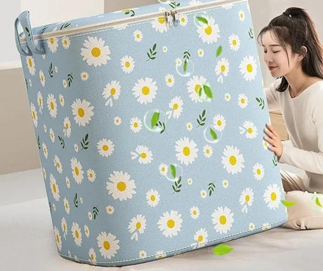 Carvallo Fällbar Förvaringsväska med stor kapacitet | För kläder, sängkläder & filtar | Platsbesparande organisatör Carvallo