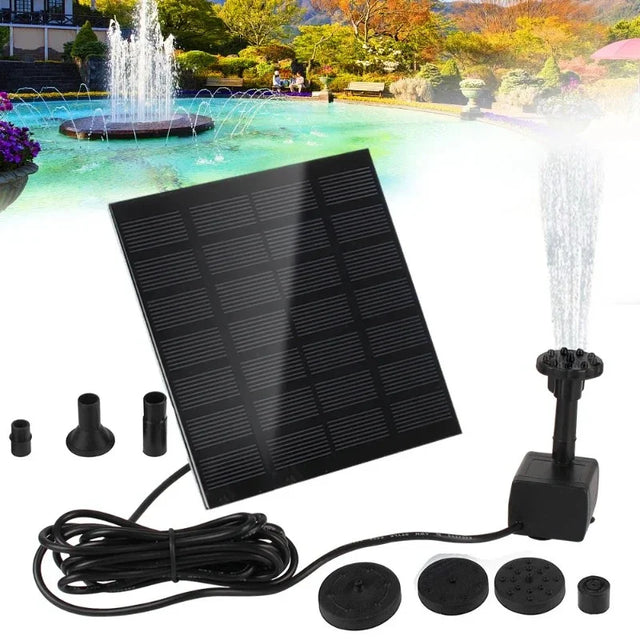 Carvallo Springbrunnen AquaBloom Mini 1.2W | Flytande solarpump | För trädgård, damm & fågelbad Carvallo