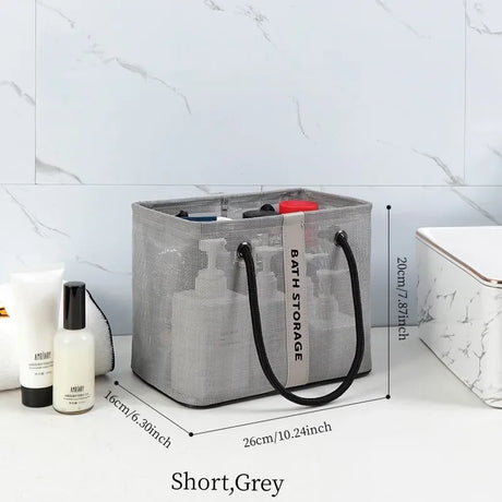 Carvallo Visibella Max | Transparent & Rymlig | För Bad, Resa & Vardag | Med Metallram & Bärhandtag Carvallo