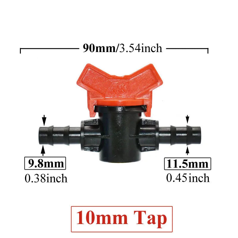 Carvallo FlowTura ConnectPro | Mini-kula ventil med slanganslutning och gänga | För trädgård, PE-slang och droppbevattning Carvallo