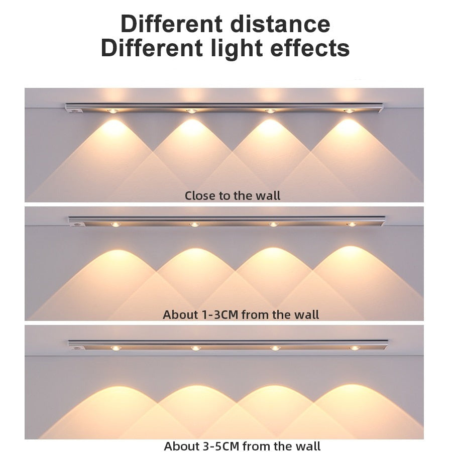 Royelux Rörelsesensor LED Skåplampa – Ultra-tunn, USB-laddningsbar och dimbar Carvallo