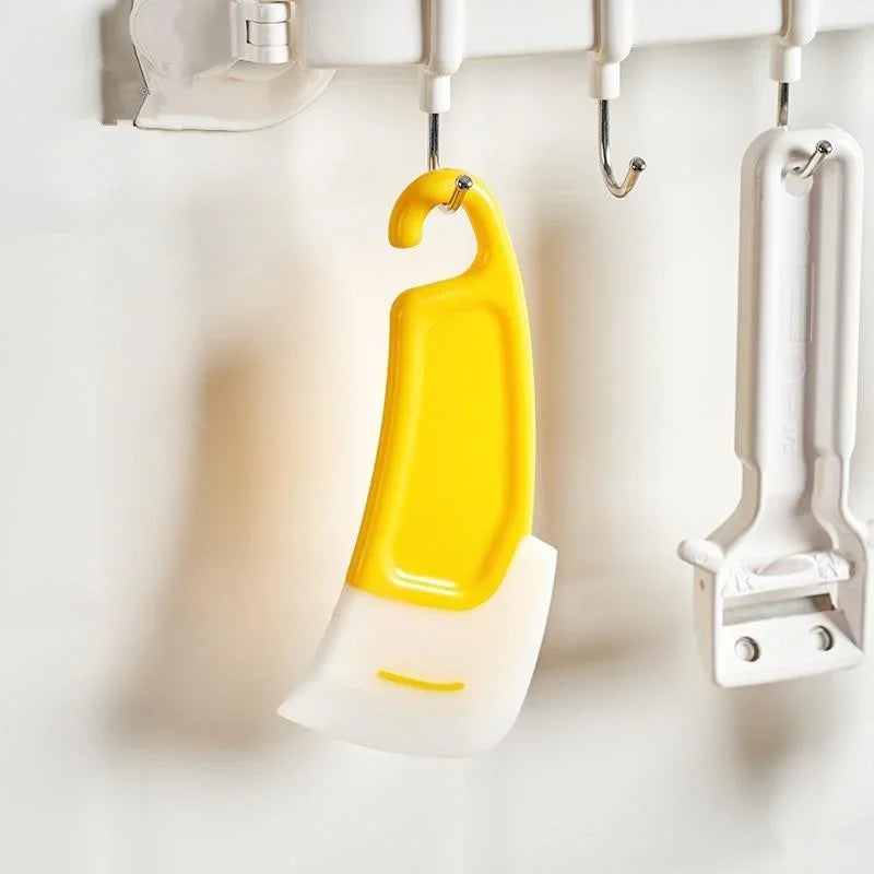 CleanFlex™ Silikon-kökskrapa | Stekpanne- & kastrullrengörare | Värmebeständig & repfri | Gul-Vit Carvallo