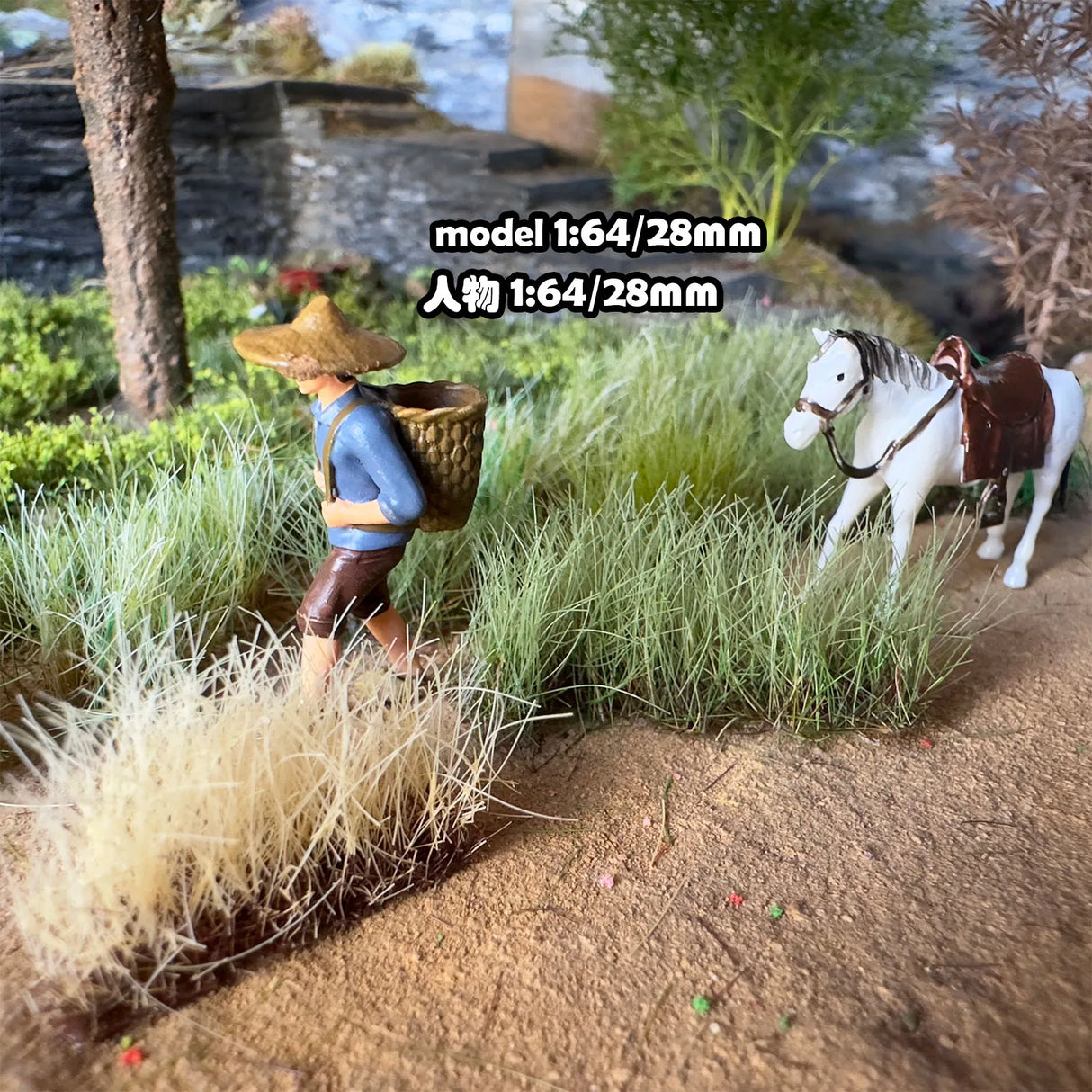 Carvallo GreenTuft modellgräs-buskar 1 styck | 16 mm höjd | För dioramor, sandlådor & modellbygge Carvallo