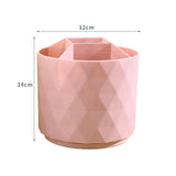 Carvallo Make-up Organizer med vridfunktion | 360° roterande förvaringsbehållare | 5 fack | Rosa diamantdesign Carvallo