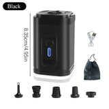 Carvallo Mini Luftpump | Ultra Kompakt & USB-C Uppladdningsbar | 5 Munstycken | 200L/min Effekt Carvallo