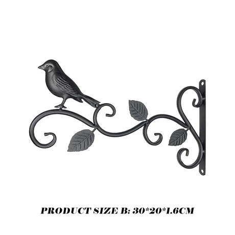 Carvallo väggkrok i vintage-stil | Väderbeständigt metall | Fågelmotiv & blomrankor | För lyktor, blommiga krukor & dekoration Carvallo