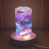 RainbowGlow – Fluorite table lamp with enchanting light effects for a calming atmosphere Carvallo