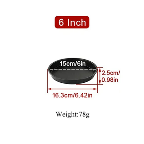 Carvallo Rund Bakform 6/7/8 Tum med Handtag | Non-stick Bakform för Tårtor, Pizza & Airfryer | Stål Bakform med Beläggning | Ugns- & diskmaskinssäker Carvallo