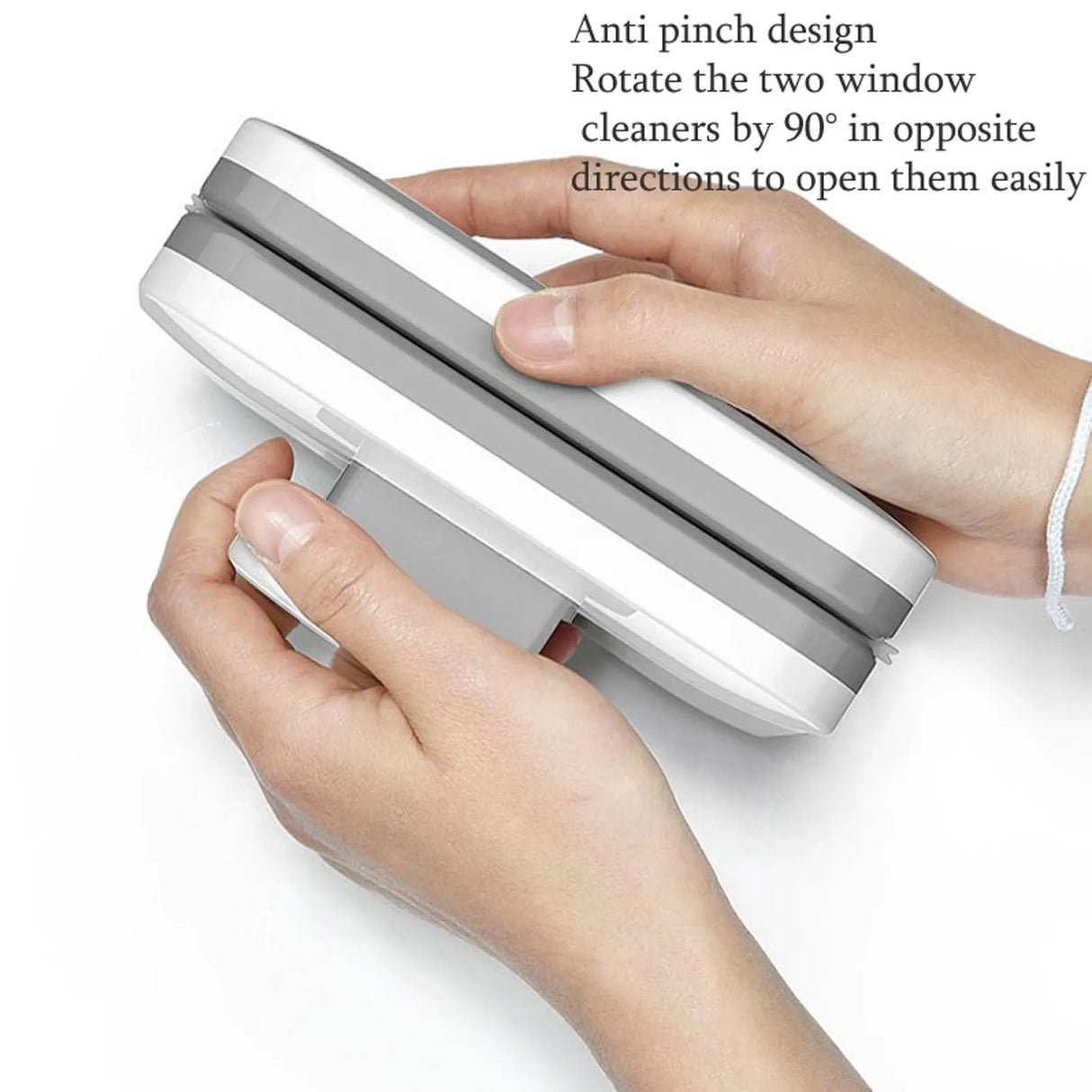 Carvallo Magnetisk Fönsterputsare | För Enkelglas (3–10 mm) | Med Säkerhetsrep & Anti-Kläm Skydd Carvallo