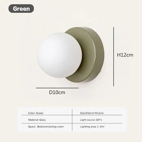 Royaleva Nordic LED Glasvägglampa – Minimalistisk Orb Sconce för Moderna Interiörer Carvallo
