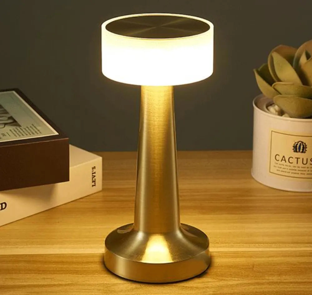 Carvallo Bordslampa Aurélia | Retro-design & Touch-dimning | USB-laddningsbar | 23,5 cm Hög Carvallo
