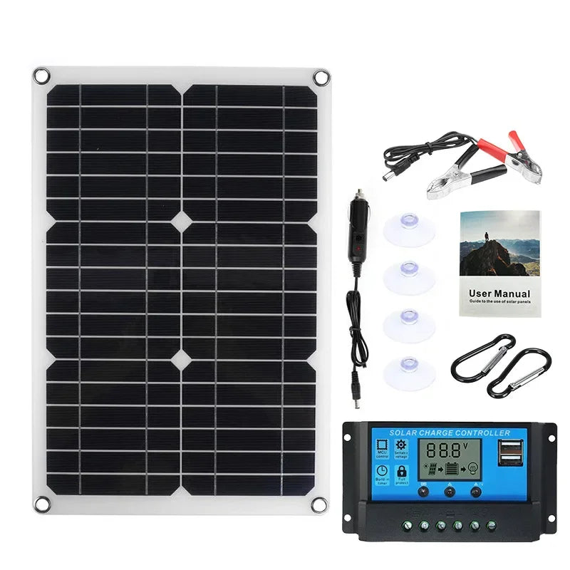 Carvallo Solpanel 1200W | Flexibel 12V Laddpanel | 2x USB & 100A Laddregulator | Utomhus Camping Carvallo