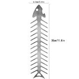 Carvallo Fiskben-formad BBQ-spett | Rostfritt stål | Rostfri & värmebeständig | 30 × 6 cm Carvallo