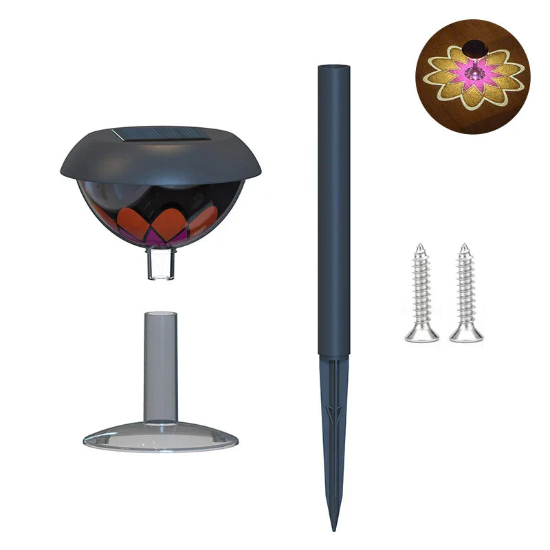 Carvallo Trädgårdsbelysning Sol | LED med intelligent ljusstyrning | Två installationsmetoder | Vitt ljus 6500K | 600 mAh batteri Carvallo