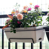 Carvallo planter box | For balcony railing | With drainage tray & suspension | Robust & weatherproof Carvallo