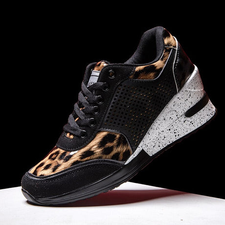 Women's Lace-Up Wedge Sneakers-Shoes for Men-Hemnix-Leopard-35-Hemnix