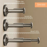 Carvallo FlexiHang | Teleskopfäste med sugkopp | Justerbar & borrfri | För badrum, hall & tvättstuga Carvallo