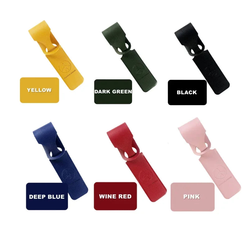 Carvallo Koffertagg i konstläder | Adressetikett för resebagage | Bagagetagg för väskor och väskor | 9 färger Carvallo