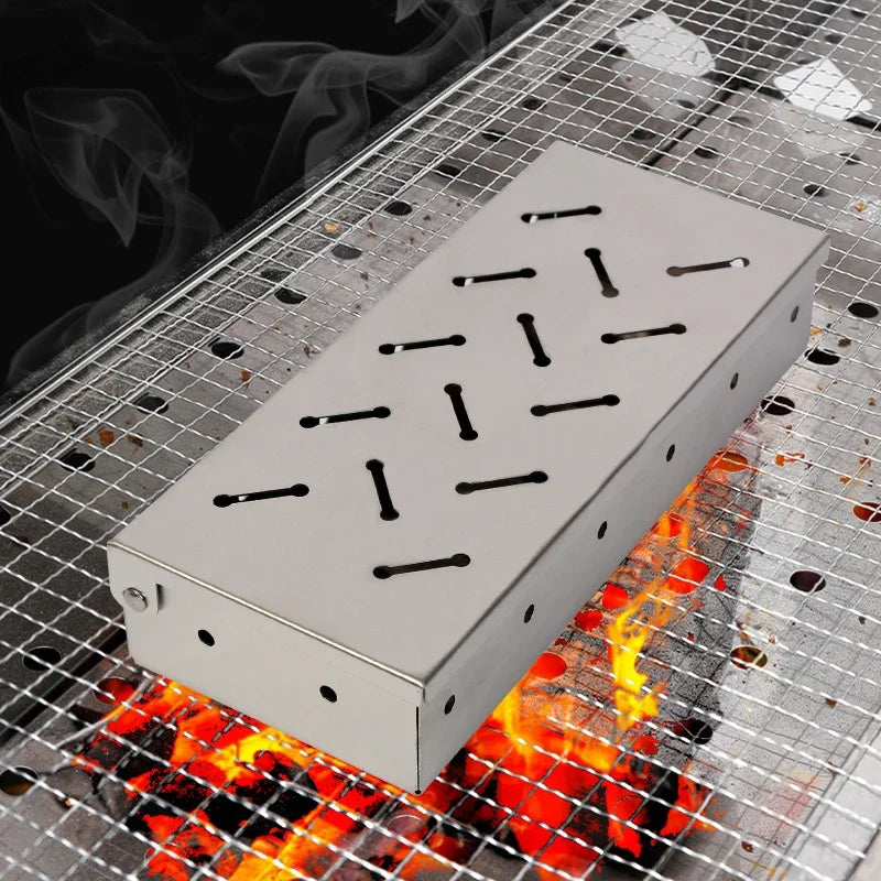 Carvallo BBQ Rökskåp | Rostfritt Stål Rökbox för Grill & Kolsgrill | Intensiv Rök Aroma | Kompakt & Återanvändbar Carvallo