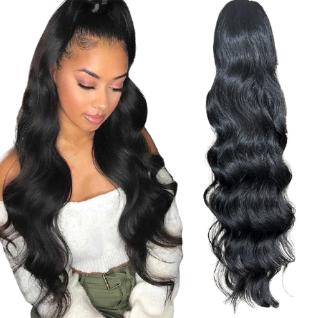 Luxora Lång Ponnytail Clip On Hårklämma Förlängning 22 Tum Carvallo