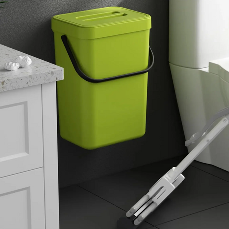 Carvallo Mini Soptunna | Med Lock | Hängande & Väggmontering | Kompakt & Luktblockerande | För Kök, Bad & Kontor Carvallo