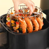 Carvallo Vertikal Spettshållare i rostfritt stål | För grill & luftfritös | Plats för 12/24/48 spett | 19 × 10 cm Carvallo