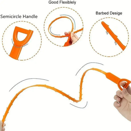 Carvallo HaarFixx | För tvättställ & avloppsrör | Tar bort hår & blockeringar utan ansträngning | Flexibel & Återanvändbar Carvallo