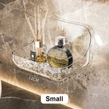 Carvallo WallClear Väggregal Transparent | Acryl Regal Utan Borrning | För Bad & Kök | Stark Fäste & Avtagbar Carvallo