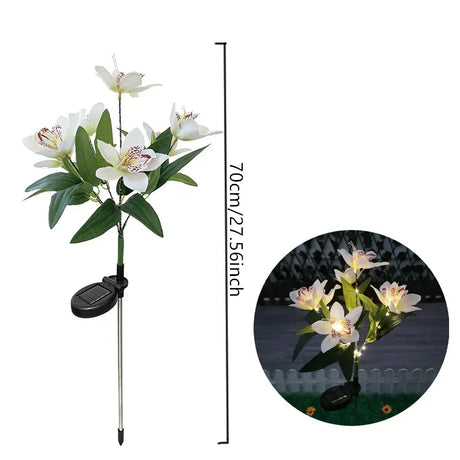 Carvallo OrchidLight Soliga orkidéer trädgårdslampa | LED-landskapsljus | Vattentät & Dekorativ | För trädgård, väg & balkong Carvallo