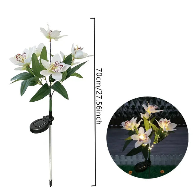 Carvallo OrchidLight Soliga orkidéer trädgårdslampa | LED-landskapsljus | Vattentät & Dekorativ | För trädgård, väg & balkong Carvallo