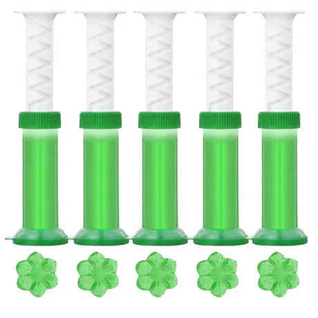 Carvallo WC-Gelblommor | Doftgel för toalett & urinal | Rengörande, Antibakteriell & Dekorativ | 12 blommor per stick Carvallo