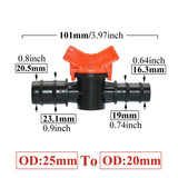 Carvallo FlowTura ConnectPro | Mini-kula ventil med slanganslutning och gänga | För trädgård, PE-slang och droppbevattning Carvallo