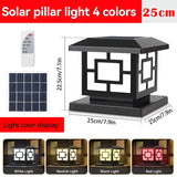 Carvallo PillarGlow Solarljusstolpe LED med fjärrkontroll & timer – IP65 Vattentålig Carvallo