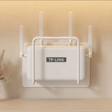 Carvallo-router-hållare AirMount EasyFix | Väggmontering utan borrning | Vitt gjutjärn | Multifunktionell hylla Carvallo