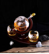 Kristall-Whiskykaraff med glas – Världskuladesign | Dekorativ för kontor & hem Carvallo