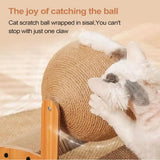 Royallure Hållbar Katt Klösträd med Snurrande Sisalboll – Hålig Design, Stabil Carvallo
