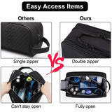 Carvallo Toalettväska Herr | Vattenavvisande & Stor | Rivtålig Reseorganisator med Fuktig Fack | Dopp Kit för Rakning & Vård Carvallo