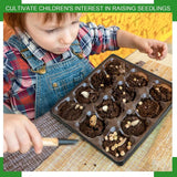 Carvallo Såddbrickor 6-pack | 27×27 cm | Utan avloppshål | Återanvändbar & Stapelbar Carvallo