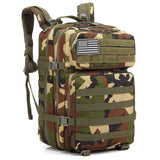 Carvallo 45 L Utomhus Ryggsäck | Molle-System | 3-Dags Kapacitet | Robust & Multifunktionell – Svart/Khaki/Oliv Carvallo