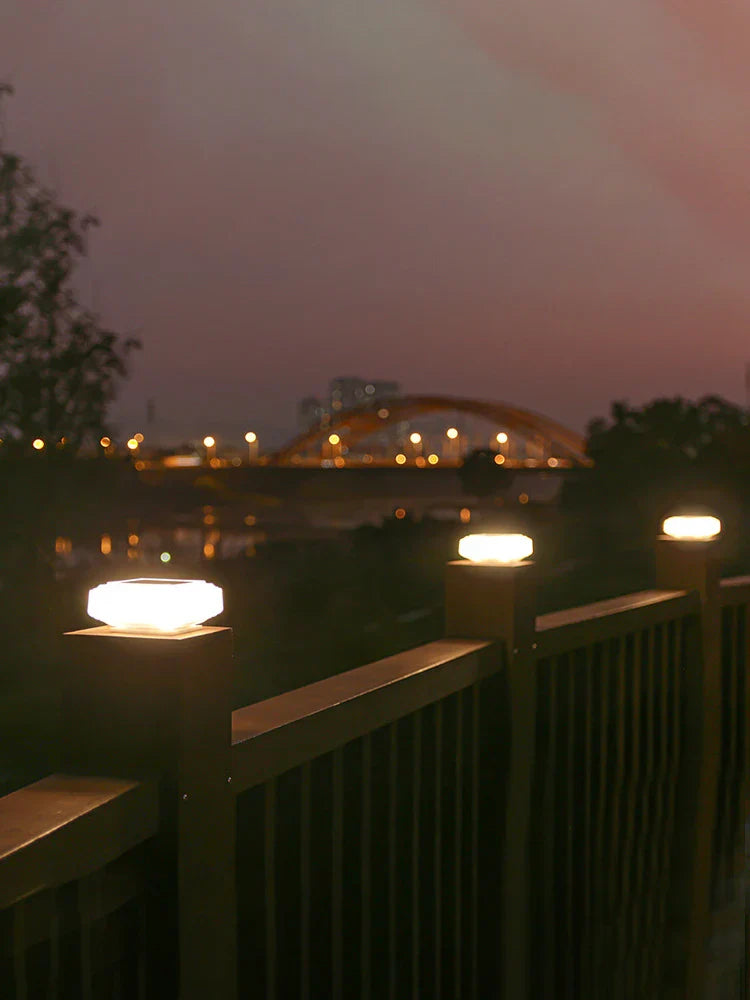 Carvallo LumoCap | Vit LED-lampa | Med solpanel & batteri | För trädgårdsposter & pelare Carvallo