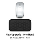 Carvallo Handledsstöd | Ergonomiskt musunderlag med minnesskuma & massageyta | För PC, laptop & gaming Carvallo