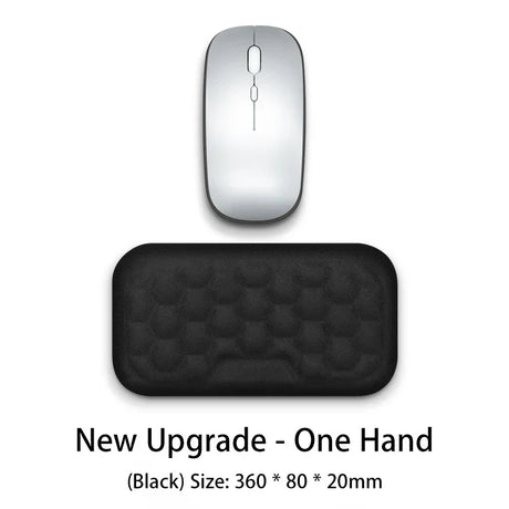 Carvallo Handledsstöd | Ergonomiskt musunderlag med minnesskuma & massageyta | För PC, laptop & gaming Carvallo