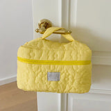 Carvallo Vadderad KosmetiskPåse i Bomull | MakeupPåse med Dragkedja för Damer | Resekulturpåse med Blommönster & Inre Fack Carvallo