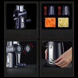 Carvallo Pro Trumma-Grönsaksskivare | 5-i-1 Multiskärare med utbytbara trummor | Säkert & Beröringsfritt | 27,5 x 12,2 cm Carvallo