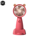 Carvallo Mini-Handfläkt | USB-uppladdningsbar | Med nackrem & stativ | Tyst & bärbar | För kontor, resa & på språng Carvallo