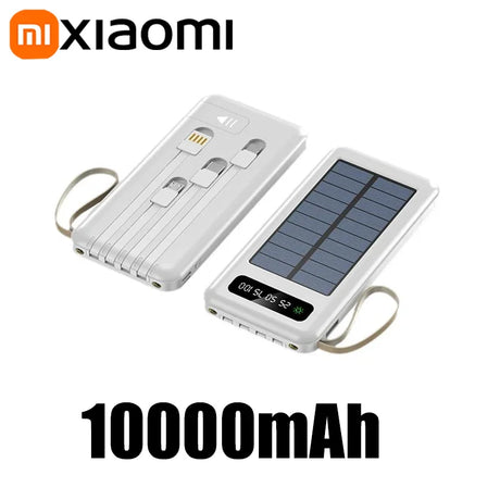 Carvallo SolarCore 50K Solkraftbank 50.000 mAh | Med campingljus, 4 laddkabel och Dual USB | Snabbladdningsfunktion & utomhuskompatibel Carvallo