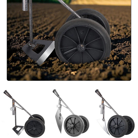 Carvallo TerraRex Duo | Handgjord av manganstål | För ogräsrensning & jords uppluckring | Utan handtag Carvallo