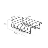 Carvallo RibFrame Grill-revbenhållare av stål | Non-stick belagd & Platsbesparande | För 4 revbensstycken Carvallo