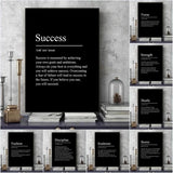 Success & Focus – Minimalistisk Motivationsposter på Canvas Hemnix