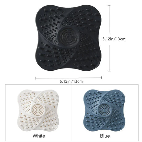 Carvallo DrainShield SoftCatch | Avloppsstopp för dusch, handfat & badkar | Silikon-hårfångare med sugkopp | 13×13 cm Carvallo